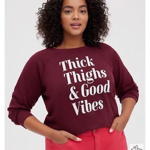 Torrid crew neck burgundy